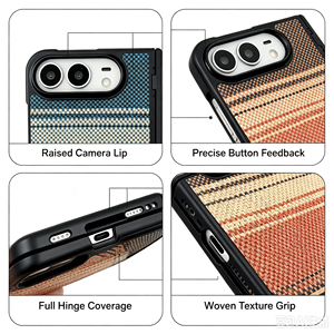 Funda Magnética con Tapa Abatible de Cuero PU Azul con Diseño a Cuadros/Camuflaje para Teléfonos Motorola Pro Max - Product Image 4