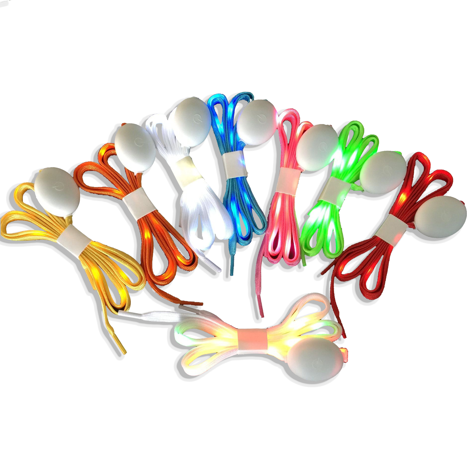 Новый стиль, спортивный нейлоновый светящийся светодиодный шнурок, мигающий шнурок, светящийся шнурок