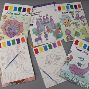 Ensemble de livres de coloriage à l'aquarelle, kit de voyage, papier portable, artisanat artistique, cadeau pour enfants, adolescents, adultes, débutants, 4,5 pouces - Product Image 4