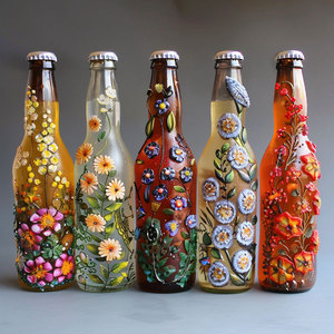 Custom Beer Festival <b>Mini</b> Decorative <b>Bottles</b> Beaded Handmade Plastic Luxury Table Ornament Cultural Tourism Souvenir - Product Image 4