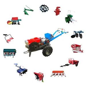 Tracteur agricole à main, mini marche derrière, prix commercial, moteur diesel, deux roues, 12 cv, 15 cv, 18 cv, 20 cv