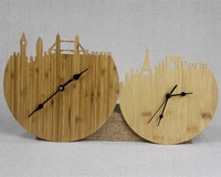 Jam Dinding Bambu Alami Jam Dinding Kayu Desain Disesuaikan