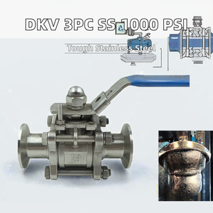 Lot de 3 vannes à boisseau sphérique manuelles en PVC, pleine ouverture, 1/2 po, pour eau à pression moyenne, OEM - Product Image 2