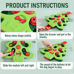 <span class=keywords><strong>Best</strong></span>-seller moderno albero di natale forma di cane <span class=keywords><strong>Puzzle</strong></span> giocattolo lento alimentatore per il gatto e il cane aumenta IQ giocattolo interattivo per animali domestici - Product Image 4