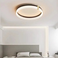 Plafonnier LED moderne nordique de luxe pour salon chambre et étude Base en aluminium Compatible avec la maison intelligente Source d'alimentation ca