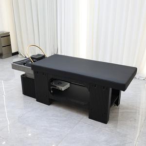 Lit de <span class=keywords><strong>lavage</strong></span> de <span class=keywords><strong>cheveux</strong></span> professionnel pour salon de coiffure <span class=keywords><strong>sans</strong></span> tuyaux, lit inclinable pour salon de coiffure avec réservoir d'<span class=keywords><strong>eau</strong></span> de 90L et chauffage - Product Image 4