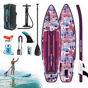 Tabla de Paddle Surf Inflable Ridewave Drop Stitch Ecológica con Certificación CE, Roja, 320x81x15cm, 15 <span class=keywords><strong>PSI</strong></span>, para Uso en el Océano - Product Image 1