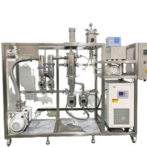 New Electric USA 납품 분자 스테인레스 스틸 연속 단거리 짧은 경로 얇은 와이프 필름 증류 기계 - Product Image 2