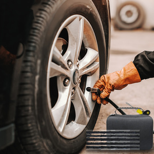 ชุดซ่อมยางพร้อมปั๊มลมไฟฟ้าสำหรับรถยนต์ขนาดเล็ก สีเหลืองเลมอน BB6620 ผลิตที่เจ้อเจียง - Product Image 1