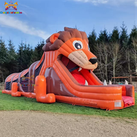 Parcours d'obstacles gonflable Lizard Jungle Park, trampoline en PVC 0,55 mm, capacité 200 kg, garantie 3 ans, pour adultes, très demandé
