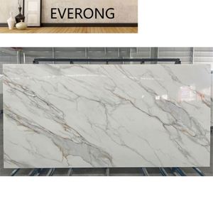 Đá cẩm thạch nhân tạo bóng mỏng tấm trắng nhà bếp bàn ăn bàn làm việc Carbon Rock Board thiêu kết đá tấm Tường Bảng điều khiển - Product Image 1