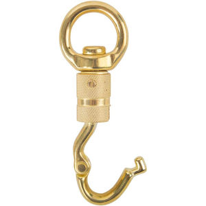 Fermoir de cordes de plomb de cheval personnalisé mousqueton de licou mousqueton mousqueton panique antique crochet pivotant en laiton massif mousqueton à dégagement rapide - Product Image 1