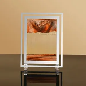 Prix d'usine <span class=keywords><strong>Sablier</strong></span> créatif en verre liquide <span class=keywords><strong>3D</strong></span> de 7 pouces avec sable mouvant - Product Image 2