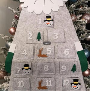 <span class=keywords><strong>Calendario</strong></span> de Bolsillo de Fieltro con Monograma de Santa Claus, <span class=keywords><strong>Calendario</strong></span> de Adviento de Fieltro con Diseño de Santa Claus para Decoración Navideña - Product Image 6