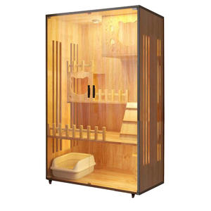 고양이 빌라 케이지 & 하우스 초대형 2~3층 방수 보드 & 고화질 유리 애완동물 쉼터 - Product Image 5