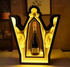 Presentadores de botellas LED doradas OEM estilo moderno individual para portabotellas de champán con estantes de exhibición VIP para discotecas - Product Image 1