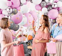 Meilleures ventes Nouvelle mode Kit d'arche de ballons rose argenté doux Kit d'arche de ballons blancs Décorations de fête sur le thème des femmes et des filles