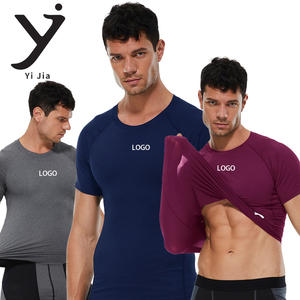 Wholesale <b>Men's</b> Quick Dry Short Sleeve High Stretch Sweat Wicking for Sports Running Fitness Training T-<b>shirt</b> - Product Image 1