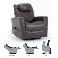 Fauteuil en cuir moderne pour salon, fauteuil inclinable multi-positions avec alimentation électrique USB, fauteuil de massage, canapé simple