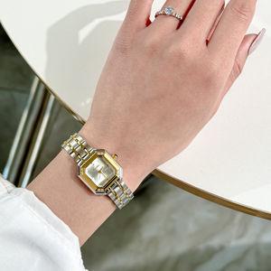 Scottie 9719 여성용 럭셔리 쿼츠 아날로그 시계 스테인레스 스틸 사각 다이얼 23mm 방수 유리 현대 시민 디자인 - Product Image 3