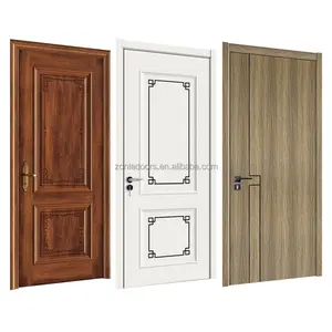 Office Partition Fan Lite Entry Fire Proof Wooden White Primer Other Doors With Smart Lock