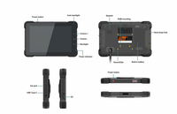Nouvelle tablette PC robuste pour véhicule de 10 pouces IP67 NXP 1000 nits 8000 mAh WiFi/BT/4G/GPS Linux avec bus USB/RS232/ACC/CAN pour la gestion des taxis