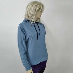 Ensemble de jogging en molleton de coton et polyester pour femmes deux pièces Streetwear pull à capuche et pantalons de survêtement haut court grande taille OEM disponible - Product Image 5