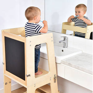 Torre de Aprendizaje Montessori de Madera Maciza Plegable Moderna para Niños Pequeños, Taburete de Cocina - Product Image 2