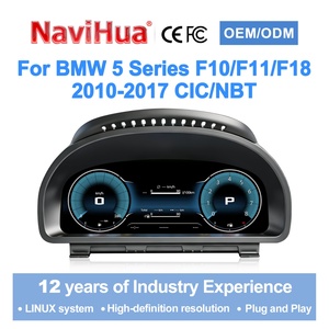 สำหรับ BMW ซีรีส์ 5 F10 F11 F18 ปี 2010-2017 ชุดอัพเกรดหน้าจอแสดงผล Navihua ระบบ Linux พร้อม Carplay มาตรวัดความเร็วแบบดิจิตอล - Product Image 1
