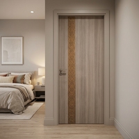 Portes intérieures latérales modernes en WPC polymère écologique, étanches et insonorisées, pour salle de bain et cuisine, avec surface stratifiée en film PVC, réglables