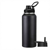Bouteille isotherme en acier inoxydable E T EASYTAO, double paroi, sous vide, 2 couvercles, anti-fuite, pour le sport et les voyages
