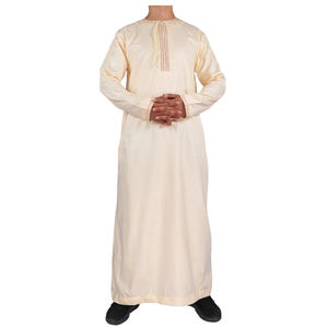 Manches longues Aman Abaya 1 Pièce Jubba Thobe pour Hommes Kaftan Pakistan Musulman Arabie Saoudite <span class=keywords><strong>Djellaba</strong></span> Islam Vêtements Prière Robe Afgha - Product Image 2