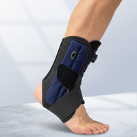 Attelle de cheville respirante en maille JIAYAO avec sangles de compression croisée pour entorses de la cheville, fractures et récupération post-opératoire (unisexe)