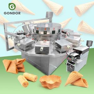 Full Automatic Forming Tool Waffle Cone Gas Cookies Stick Roller Stroop Ice <b>Cream</b> <b>Maker</b> Making Machine - Product Image 1
