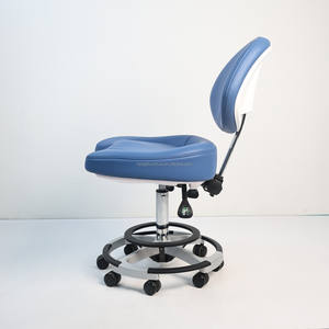 Equipo Moderno para Salón <span class=keywords><strong>de</strong></span> Uñas, Taburete Giratorio para Pedicura Azul y Dorado, Taburete para Técnico, Silla para Clínica Dental - Product Image 2