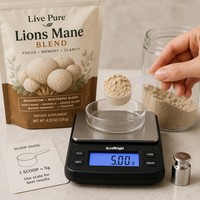 Mélange de champignons LP-6 Crinière de lion, Reishi, Queue de dinde - Double (Extrait aqueux et alcoolique) Polysaccharides UV (30%/40%/50%) Qualité alimentaire HPLC