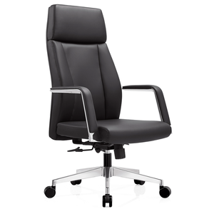 Silla de Oficina Ejecutiva de Cuero PU Negro Marrón al por Mayor con Reposabrazos y Gran Capacidad de Carga - Product Image 4