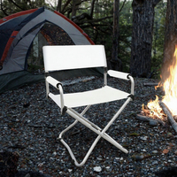 Chaise de camping pliante en gros, cadre en alliage d'aluminium, tissu Oxford, chaise de directeur portable pour la pêche, la plage et les pique-niques