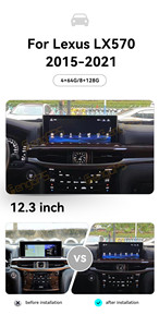 Estéreo para Auto Android con Pantalla Táctil de 12.3 Pulgadas para Lexus LX570 2016-2021 con CarPlay Inalámbrico Integrado y Pantalla HD - Product Image 3