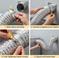 Tuyau flexible corrugué sur mesure pour ventilation d'air, tube spiralé corrugué pour conduit d'aération
