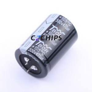 Condensador Electrolítico de Aluminio de Montaje a Presión CL471MVJ50B, Componente de Orificio Pasante (THT), D35xL50mm 470uF 500V - Product Image 1