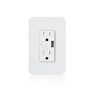 WIFI tuya smart socket 120 type app timed remote control USB partition control home smart socket
