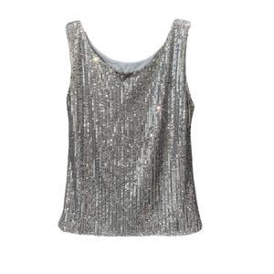 Women's Sequin Tank <strong>Top</strong> Sexy Sleeveless Shiny Party Camisole Sparkly Clubwear Vest <strong>Glitter</strong> <strong>Ladies</strong> <strong>Top</strong> - Product Image 5