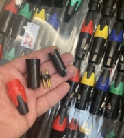 Connecteur XLR 3 broches NL3FC, cinq couleurs, capuchon anti-poussière gris haut de gamme pour accessoires de haut-parleurs