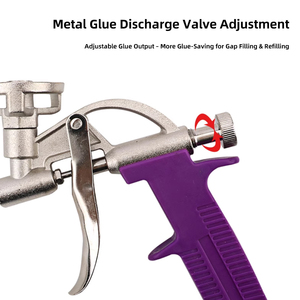 Pistolet à mousse manuel portable à tige lisse, pour injection de polyuréthane par pulvérisation, avec <span class=keywords><strong>tuyau</strong></span> en plastique extensible, construction en aluminium, modèle OEM - Product Image 4