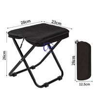Coussin léger-Sac de rangement intégré Tabouret pliable pratique ultime Chaise portable
