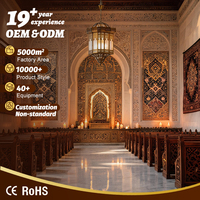 Lampe de mosquée personnalisée, luminaire suspendu LED pour salle à manger islamique, restaurant, masjid