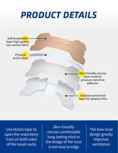 पट्टी नाक के लिए प्रत्यक्ष फैक्टरी मूल्य खर्राटे बंद करो खर्राटे सहायता, छड़ी को मजबूत नाक स्ट्रिप्स नाक प्लास्टर - Product Image 5