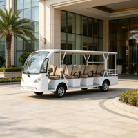 Bus touristique électrique de luxe 11 places avec phares LED et pare-brise panoramique pour hôtels et complexes hôteliers
