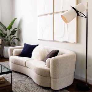 Bắc Âu hiện đại màu trắng sáng tạo bóng râm màu đen kim loại sàn ánh sáng Văn phòng Phòng phòng khách tiền sảnh khách sạn sàn Đèn sàn đọc ánh sáng - Product Image 6